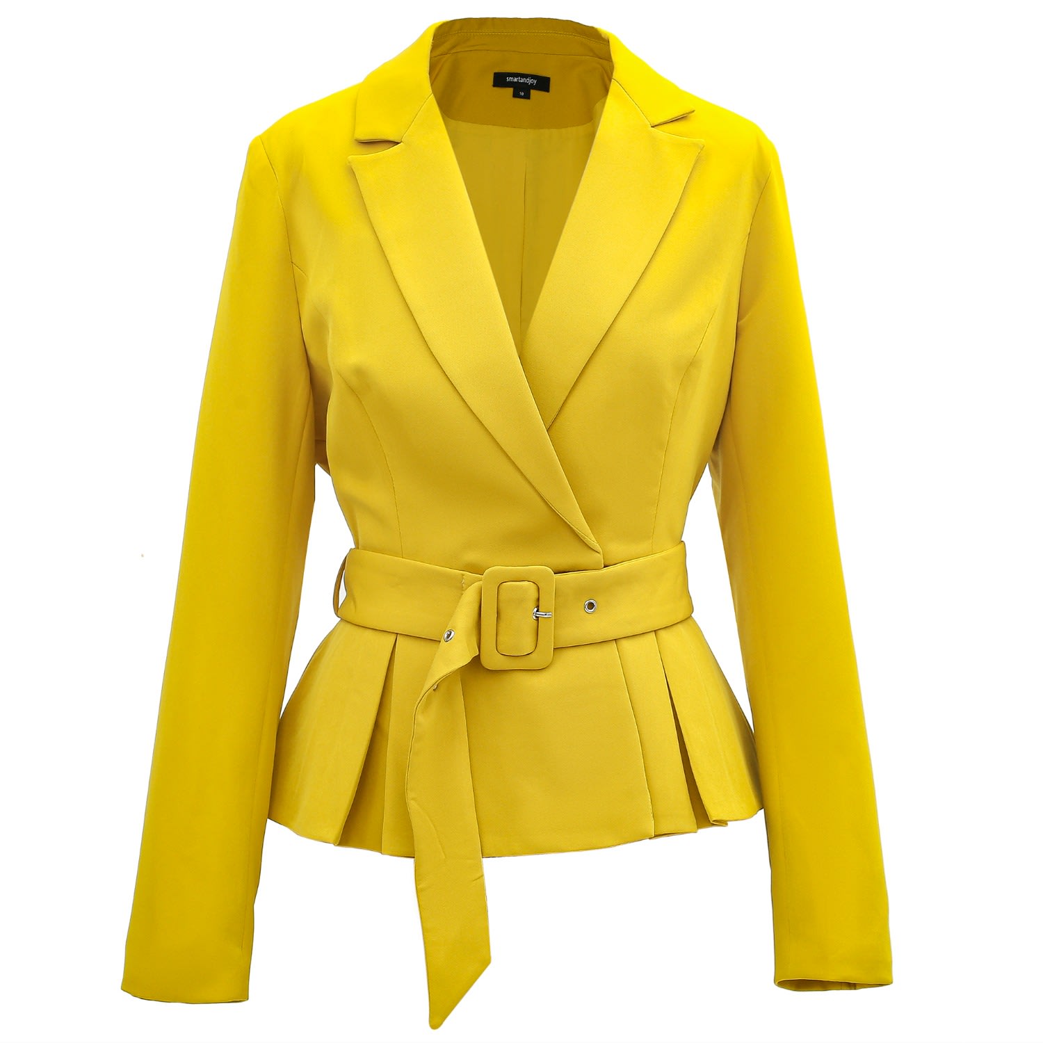 Women’s Yellow / Orange Pleated Skirt Tailor Jacket Small Smart and Joy