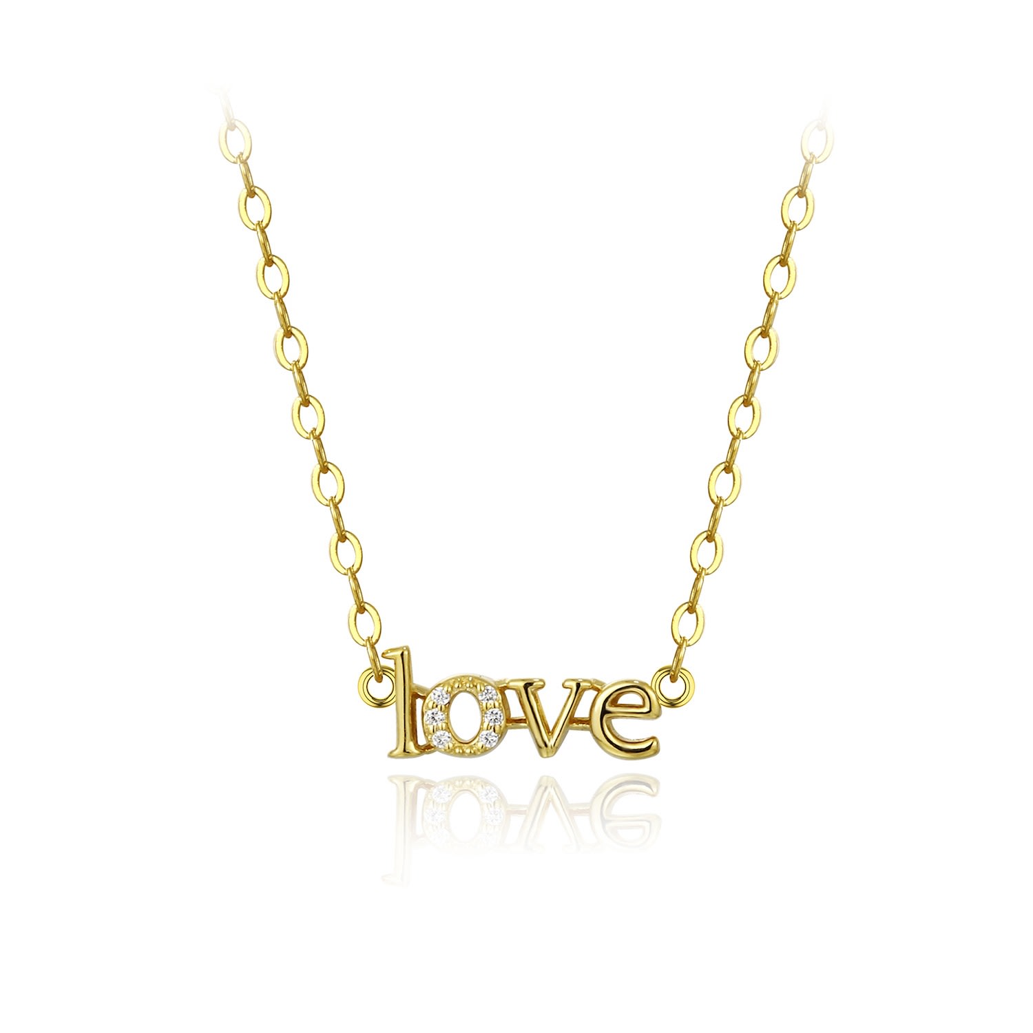 Women’s Gold Love Conquers All Necklace Kathryn New York
