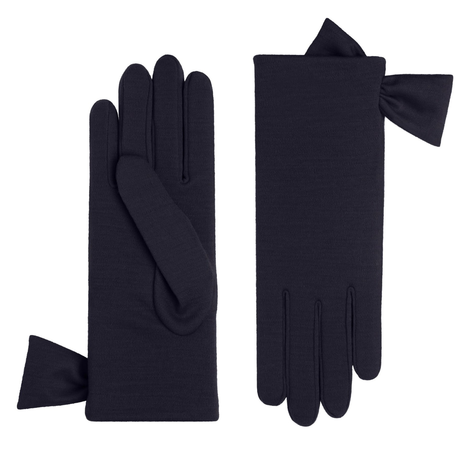 Women’s Imogen Merino Wool Glove - Black 8" Cornelia James