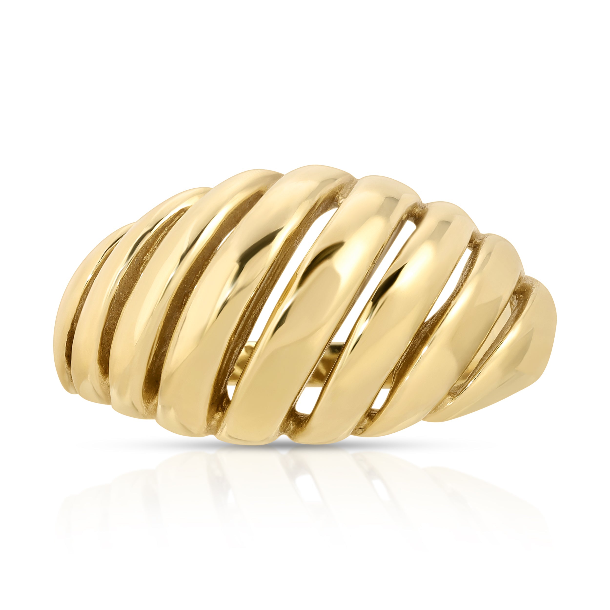 Women’s Etched Paris Ring - Yellow Gold Maya Brenner