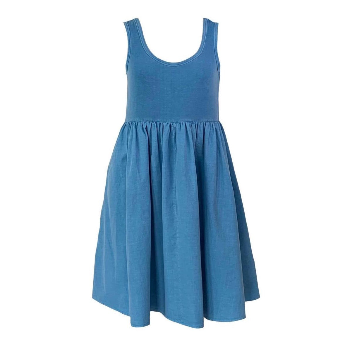 Women’s Paradis Midi Sleeveless Dress In Wedgwood Blue Large Frock Tales