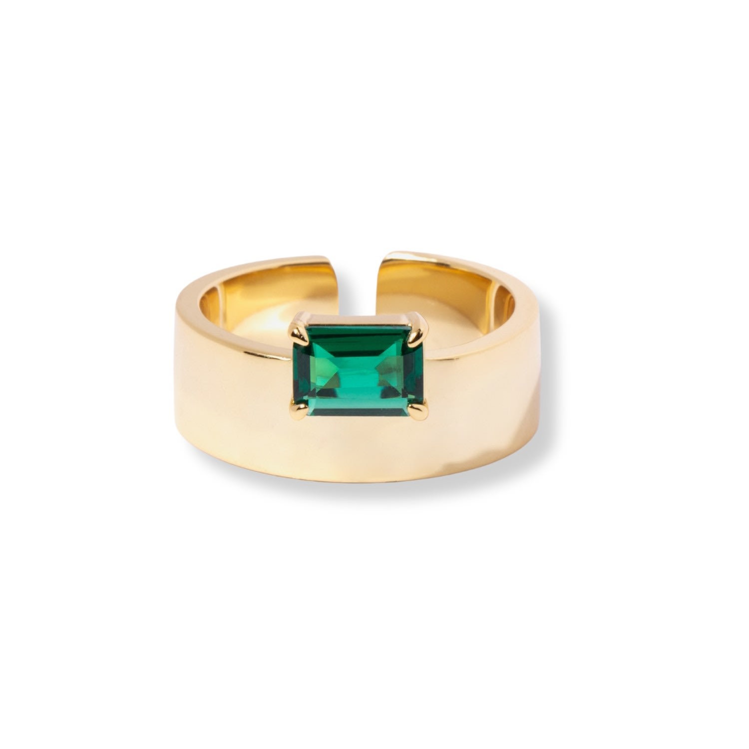 Women’s Emerald Baguette Cut Monolith Ring Little Sky Stone