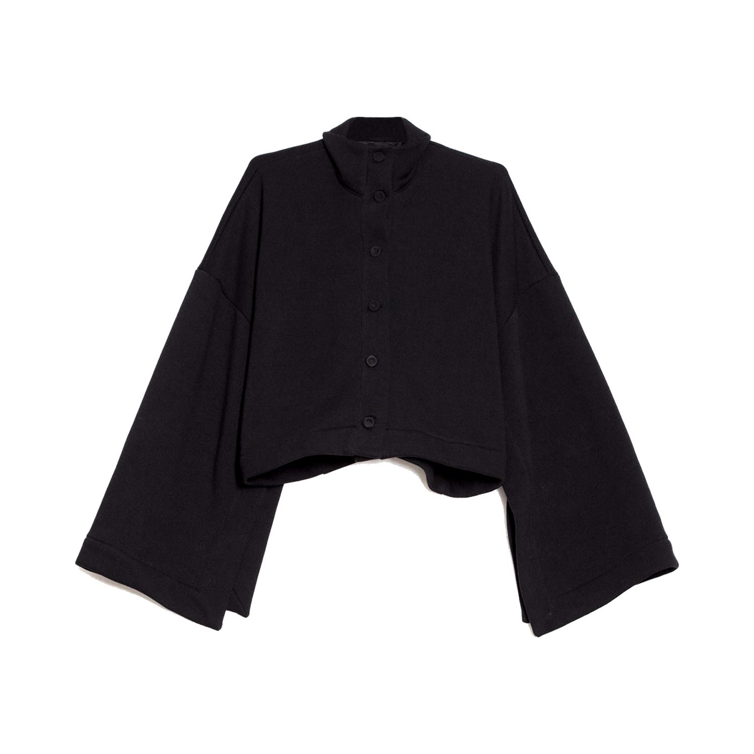 Women’s Black Box Shape Jersey Cropped Cape Xs/S Gaffer & Fluf