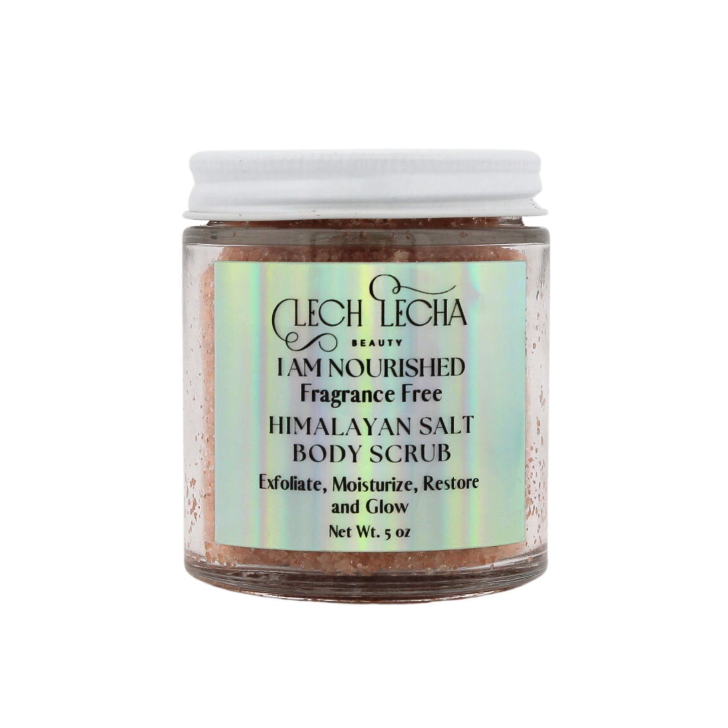 Pink / Purple I Am Nourished Fragrance Free Himalayan Salt Body Scrub Small Lech Lecha Beauty