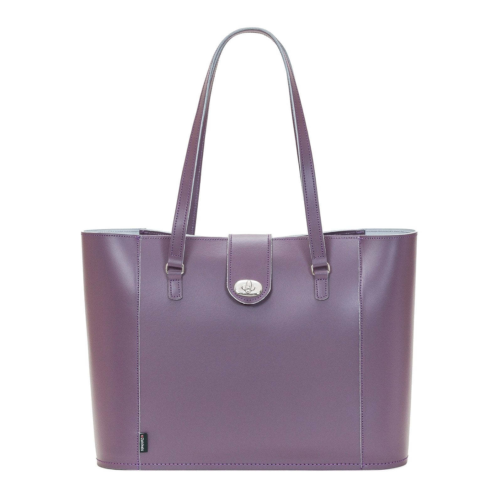 Women’s Pink / Purple Handmade Leather Twist Lock Shopper - Nile One Size Zatchels