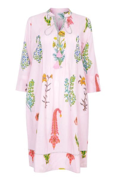 Women’s Pink / Purple Botanical Tassel Kurta Cotton Himalayan Pink Medium Nologo-Chic