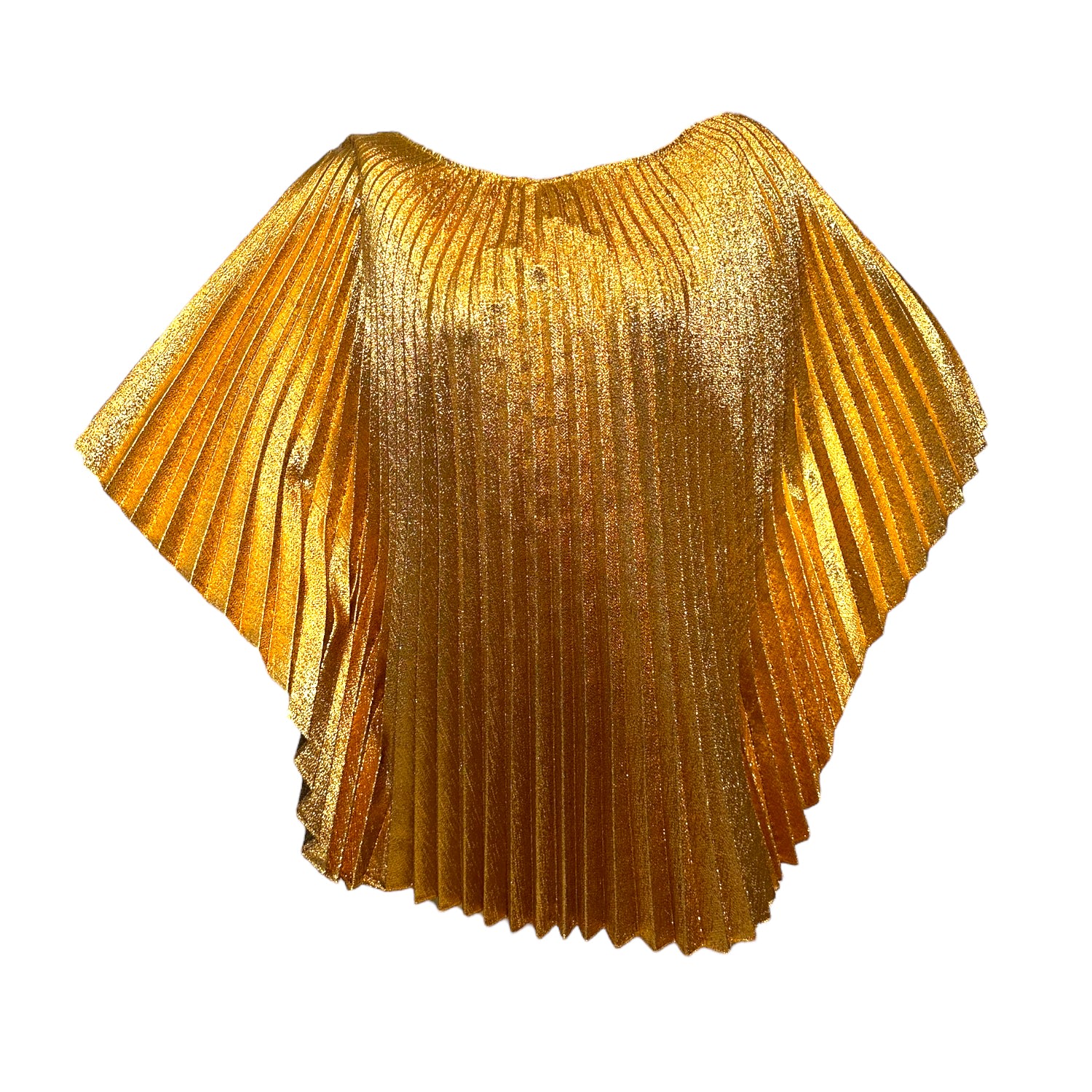 Women’s Gold Snazzy Madam Mini Bronze Pleated Kaftan S/M Julia Clancey