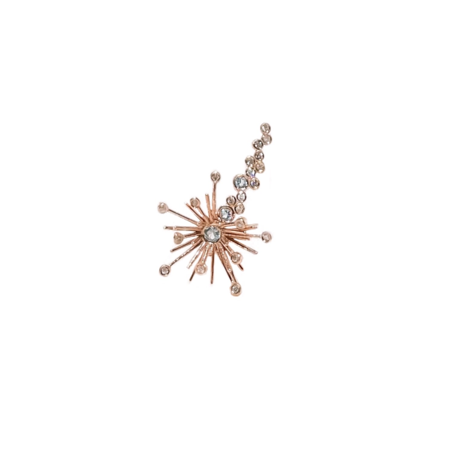 Women’s Rose Gold / Blue / White Dandelion Earring Nat Co.