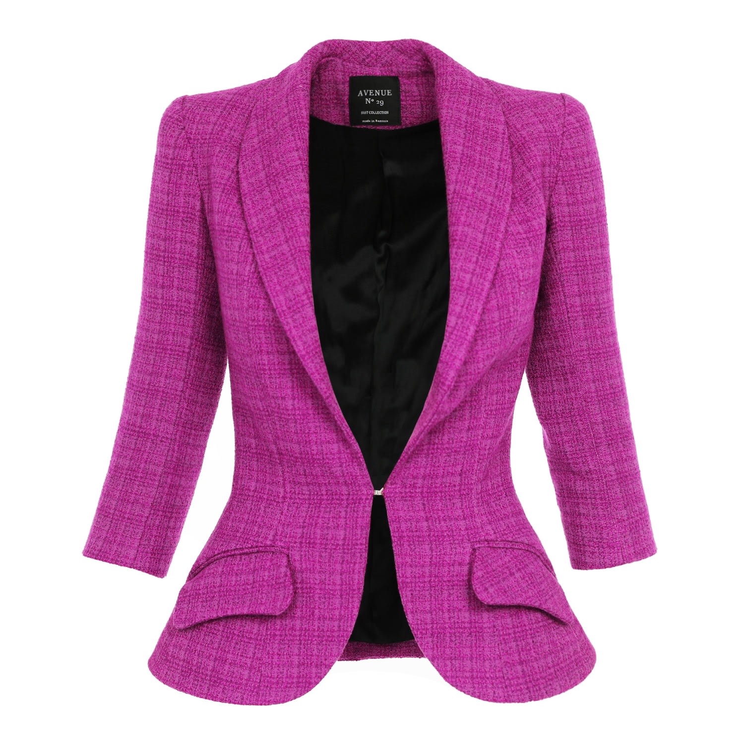 Women’s Pink / Purple Structured Boucle Blazer - Pink & Purple Medium Avenue no.29