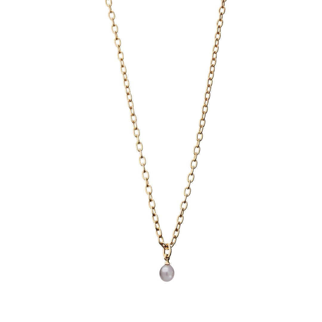 Women’s Recognised Justice Pearl Popon Pendant & Gold Vermeil Chunky Chain Necklace