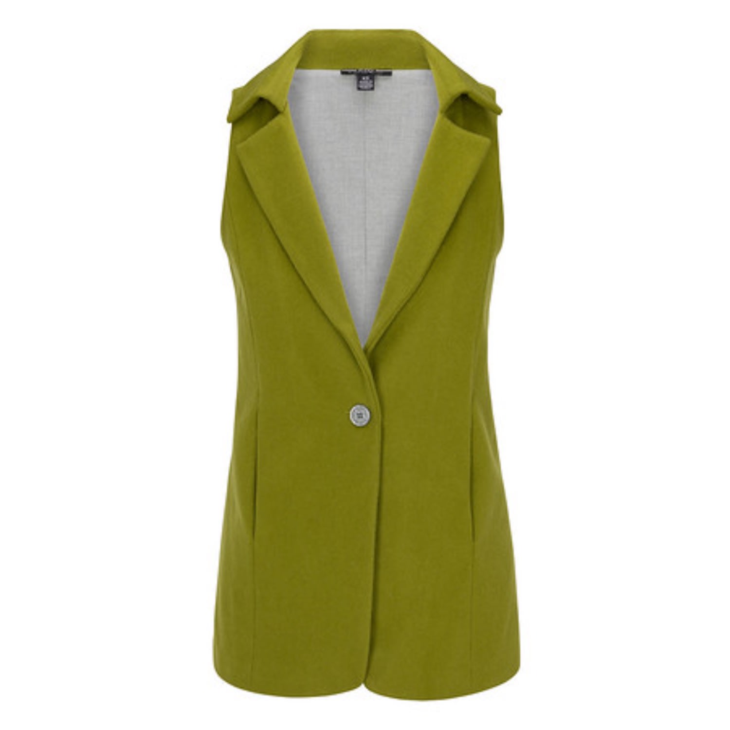 Women’s Green Classic Vest Jacket - Chartreuse Small Farinaz