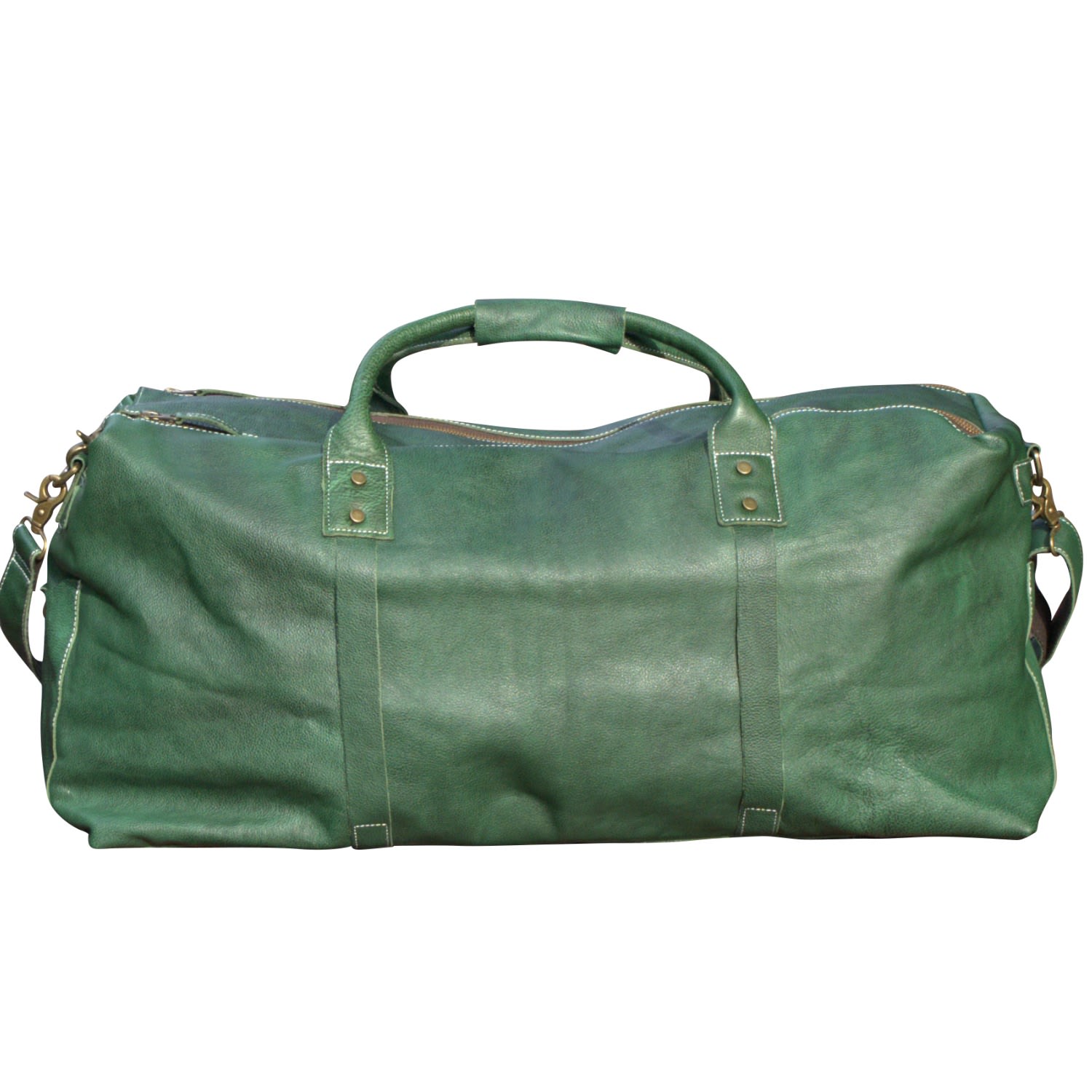 Women’s Green Genuine Leather Holdall Luggage Bag - Emerald Touri