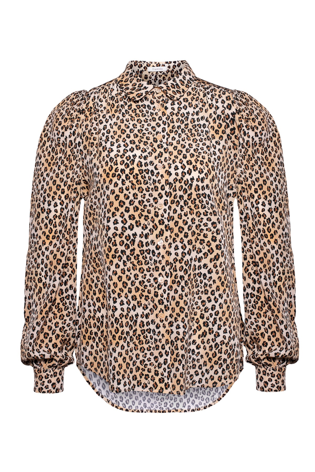 Women’s Neutrals Harper Silk Blouse - Leopard Extra Small Framhūs