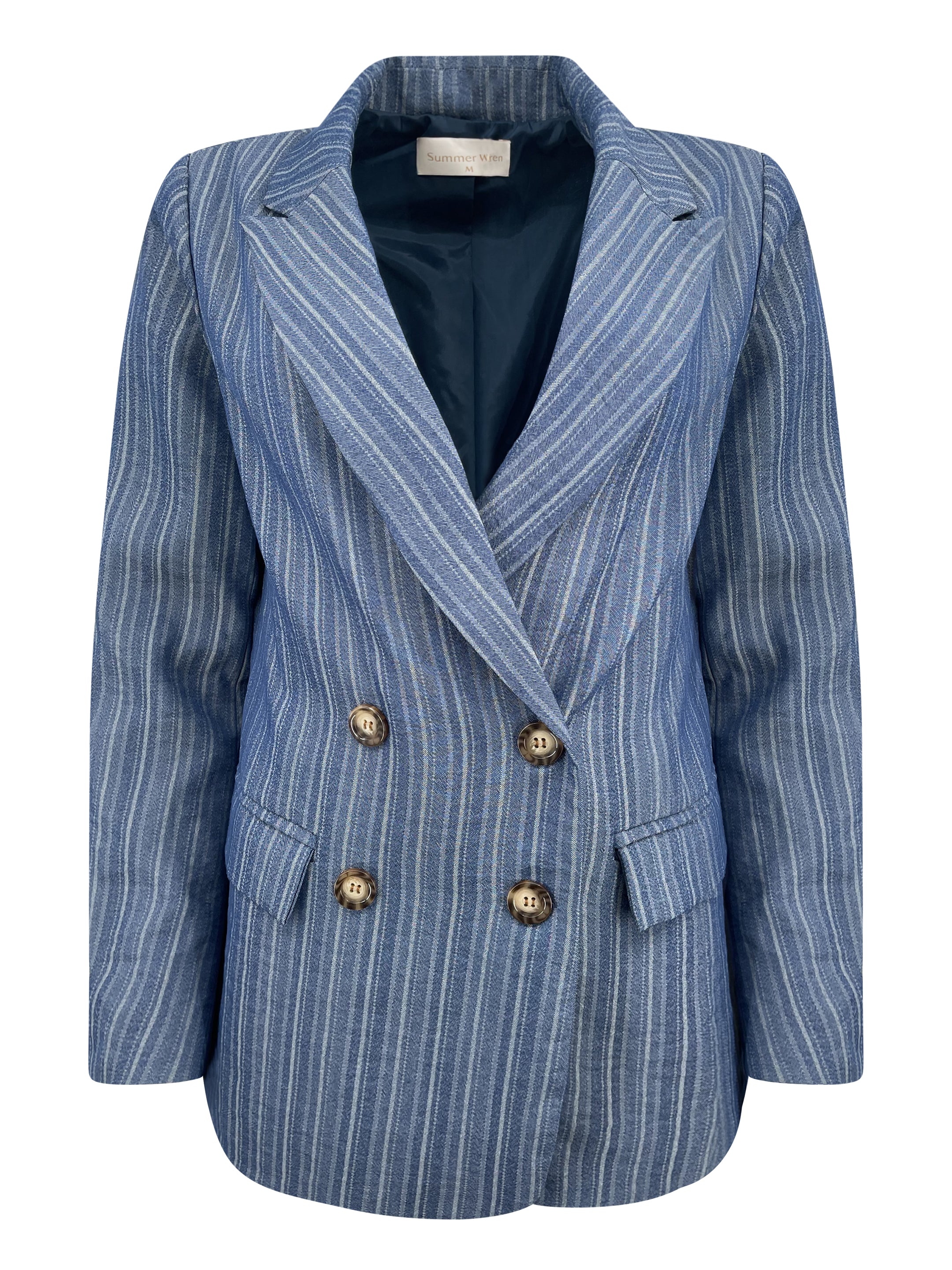 Women’s Blue Blazer Large Summer Wren