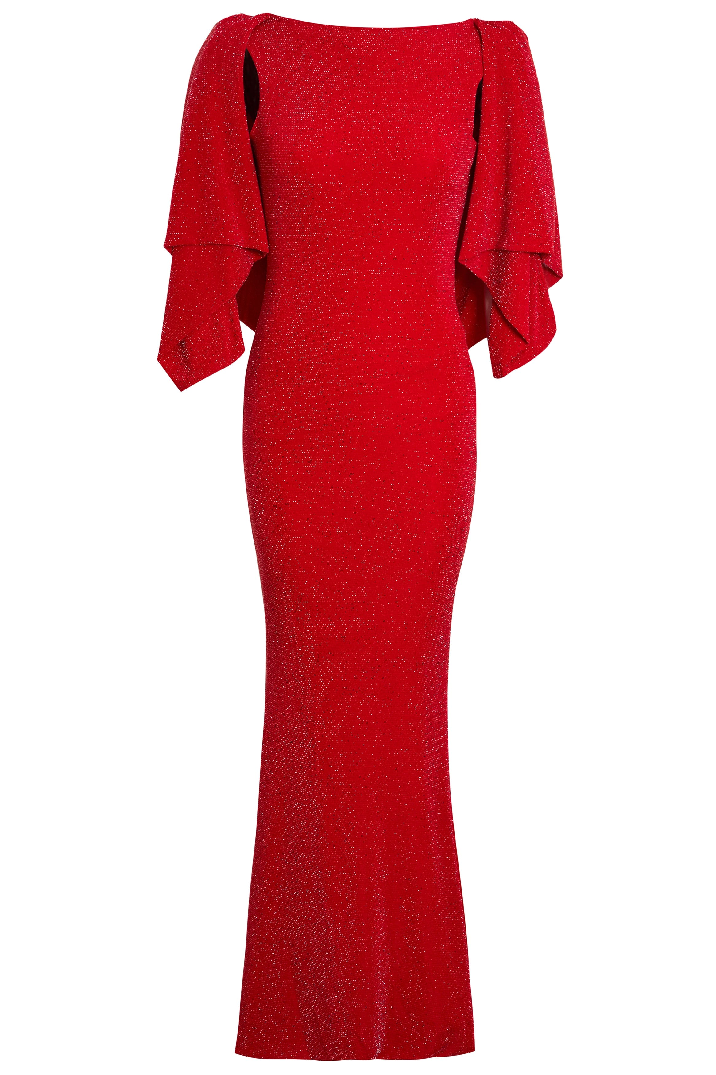 Women’s Red Cowl Back Gown Extra Small Sarvin