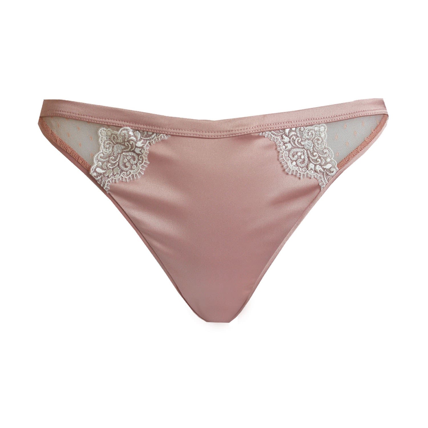 Women’s Pink / Purple / Rose Gold Hidden Pearl Thong - Blush Pink Extra Large Tallulah Love