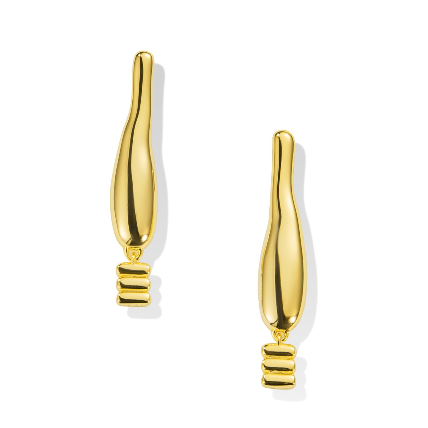 Women’s Flute Earrings - 18K Gold Vermeil Lait & Lune