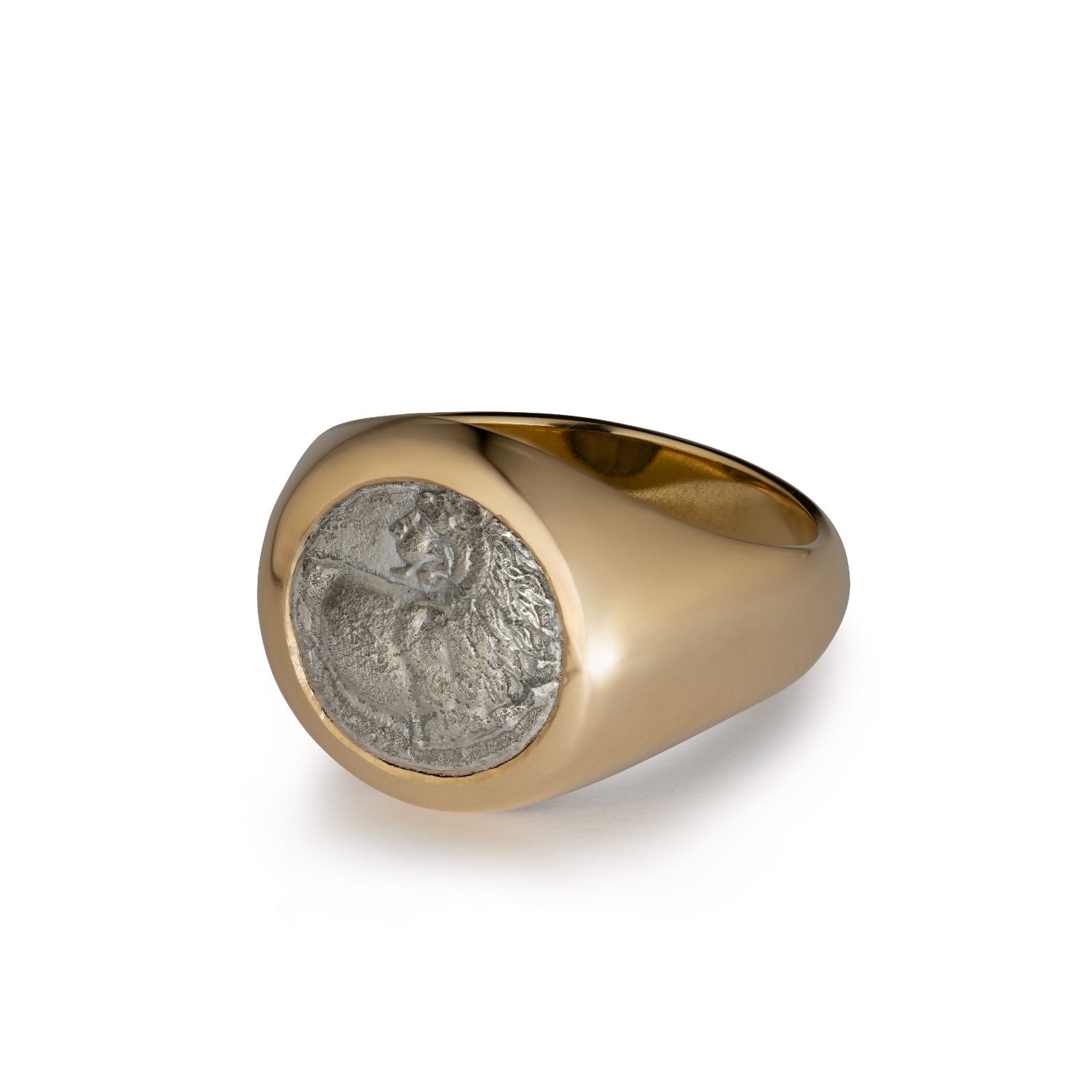 Women’s Gold / Silver Chersonesos Lion Signet Ring Kallos Fine Jewellery