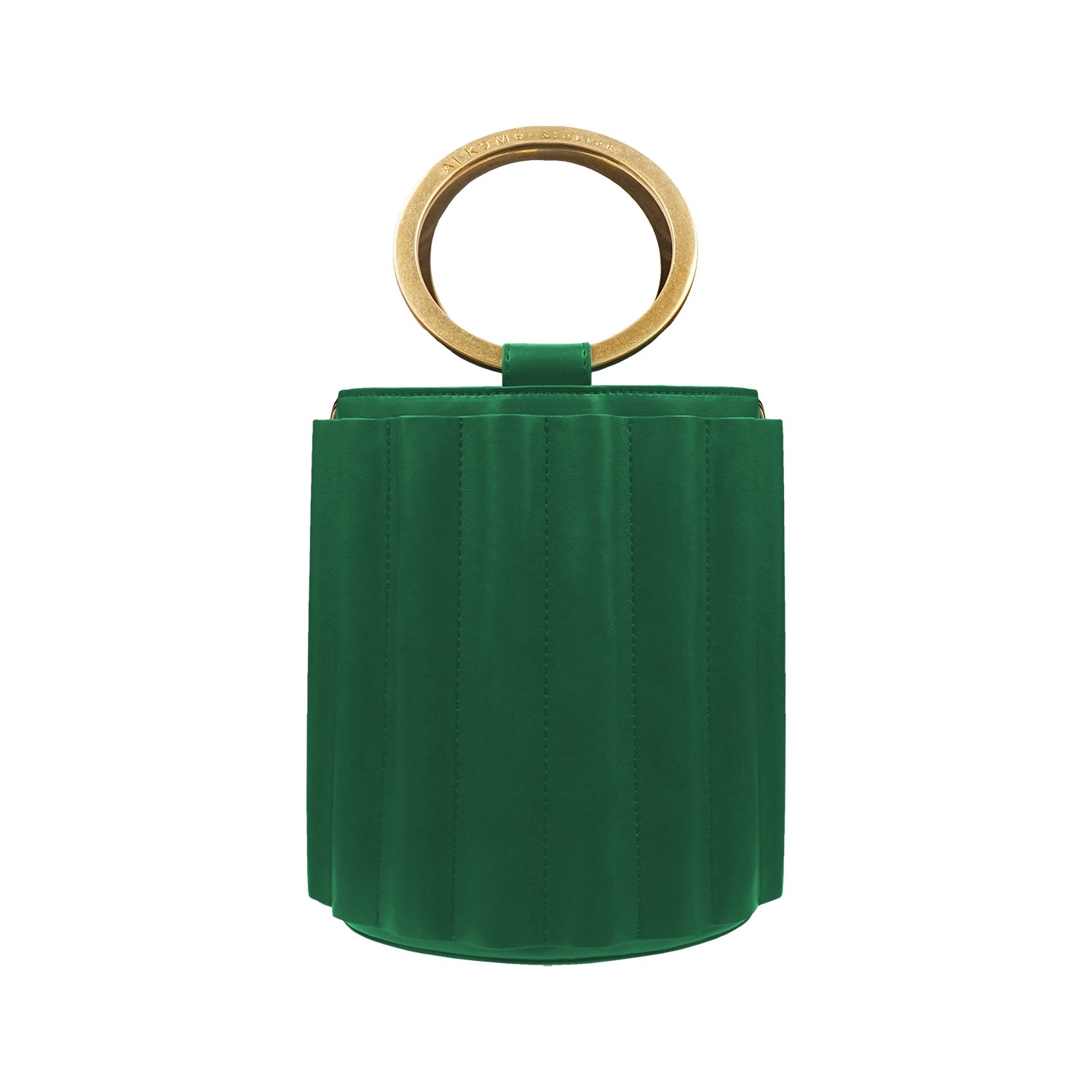 Women’s Water Metal Handle Bucket Bag - Green Alkeme Atelier