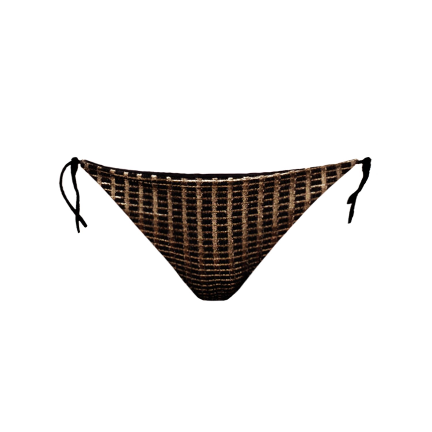 Women’s Joanna Bikini Black Gold Bottom Large Kikki-G Swimwear