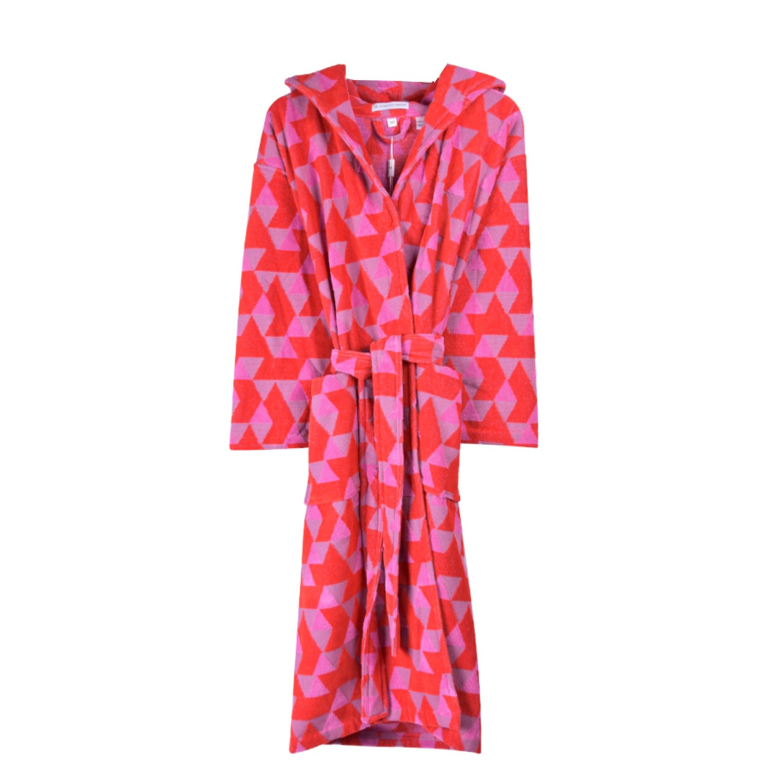 Women’s Hooded Dressing Gown - Pink Diamond XXL Bown of London