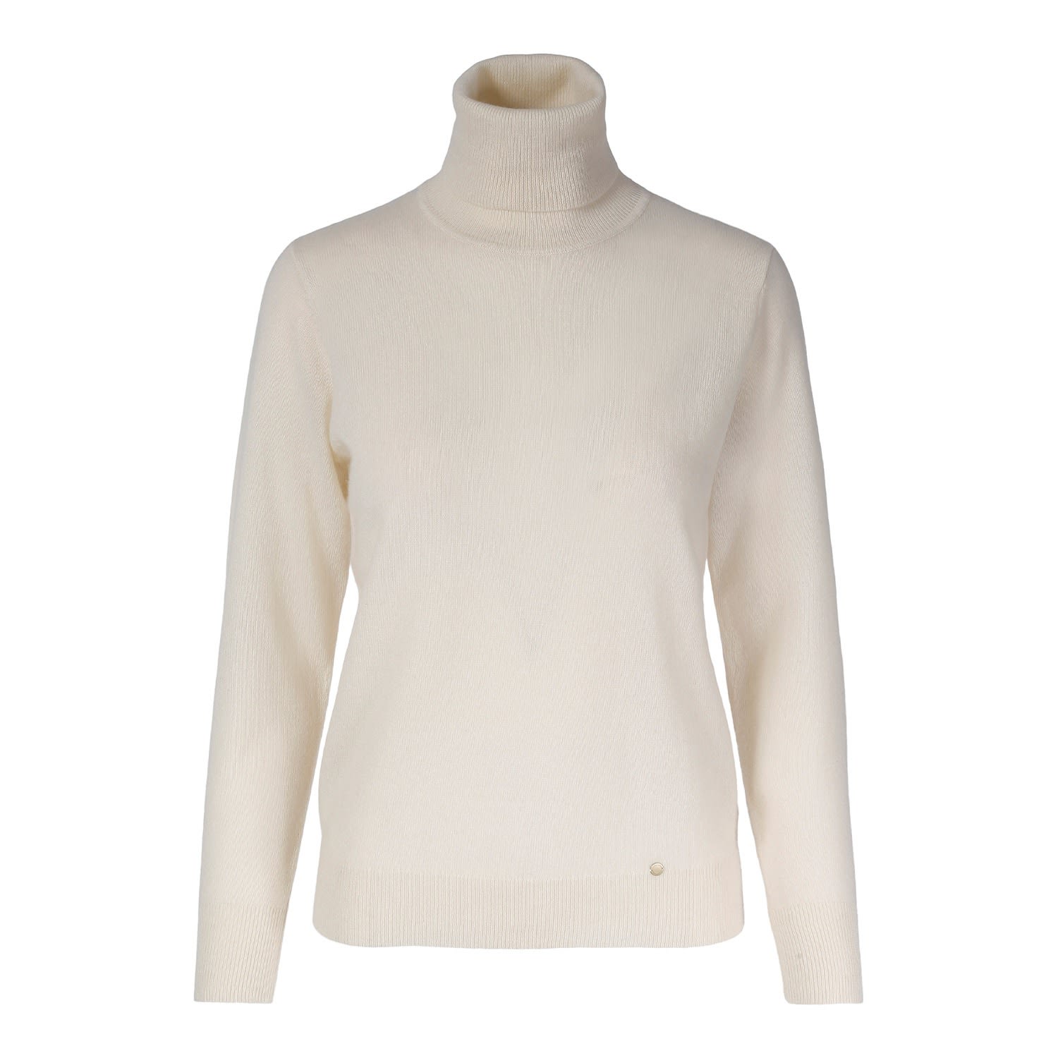 Women’s "Cassie" Cashmere Turtle Neck Pullover - White Small Tirillm