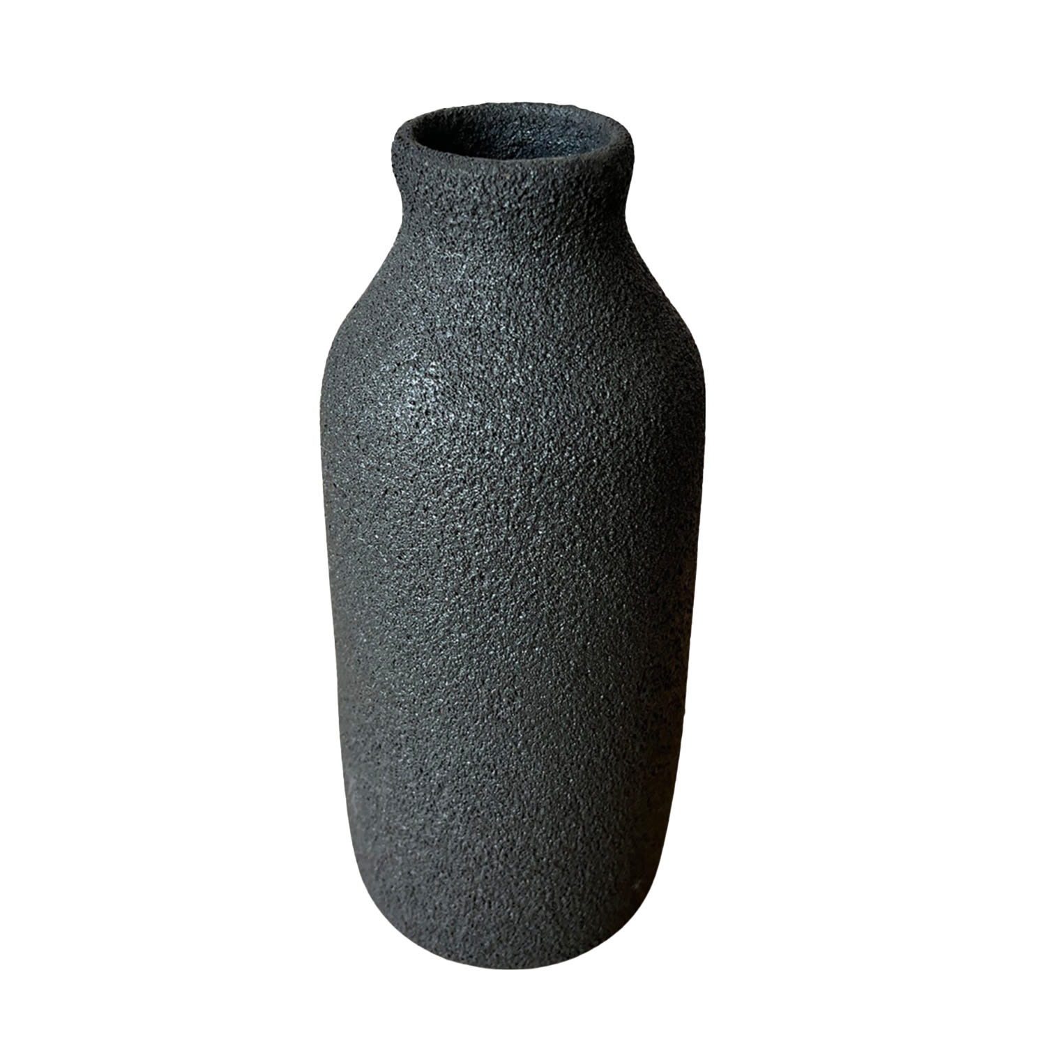 Black Tall Crater Bottle Gina Desantis Ceramics