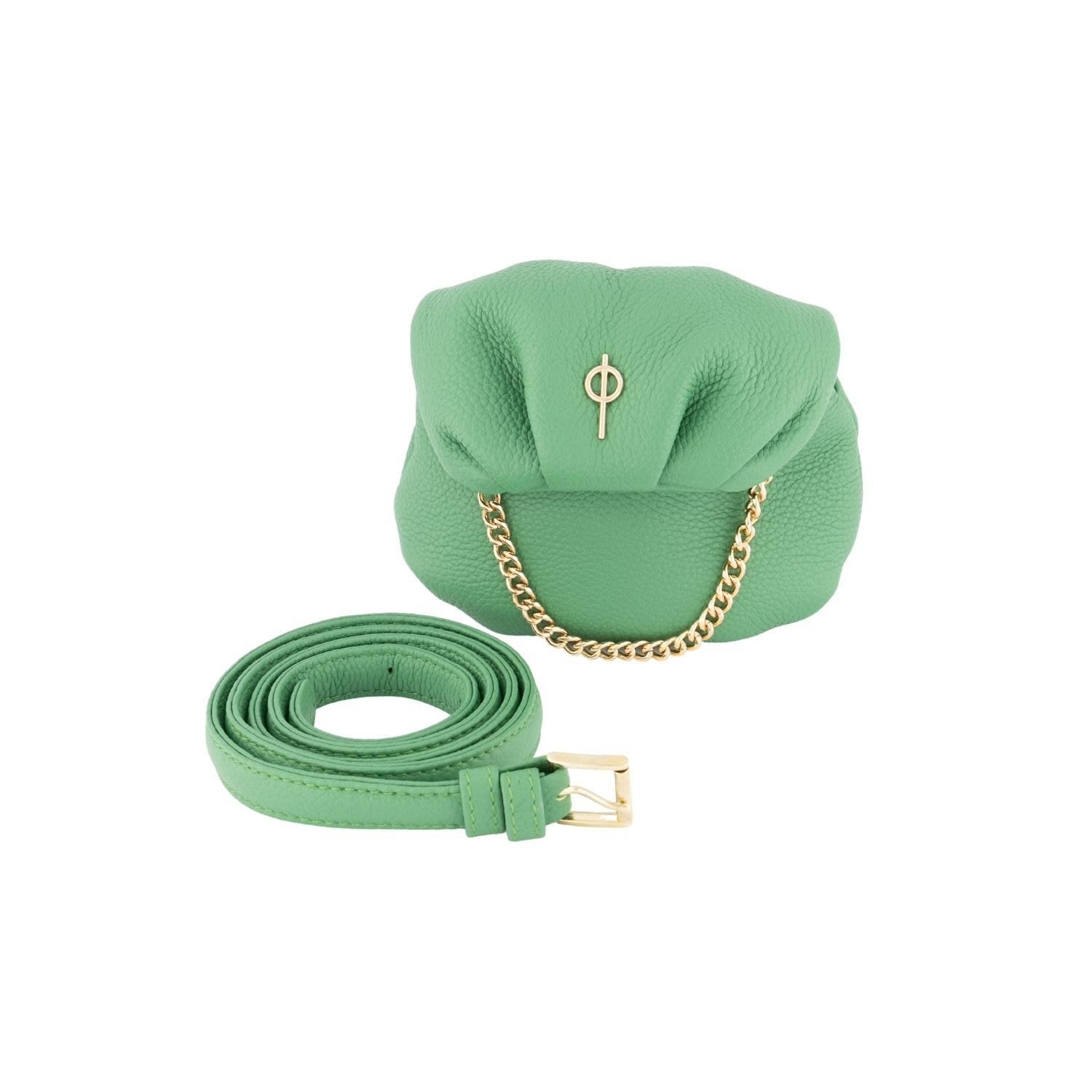 Women’s Tiny Leda Green - Leather Belt Bag And Crossbody Otrera