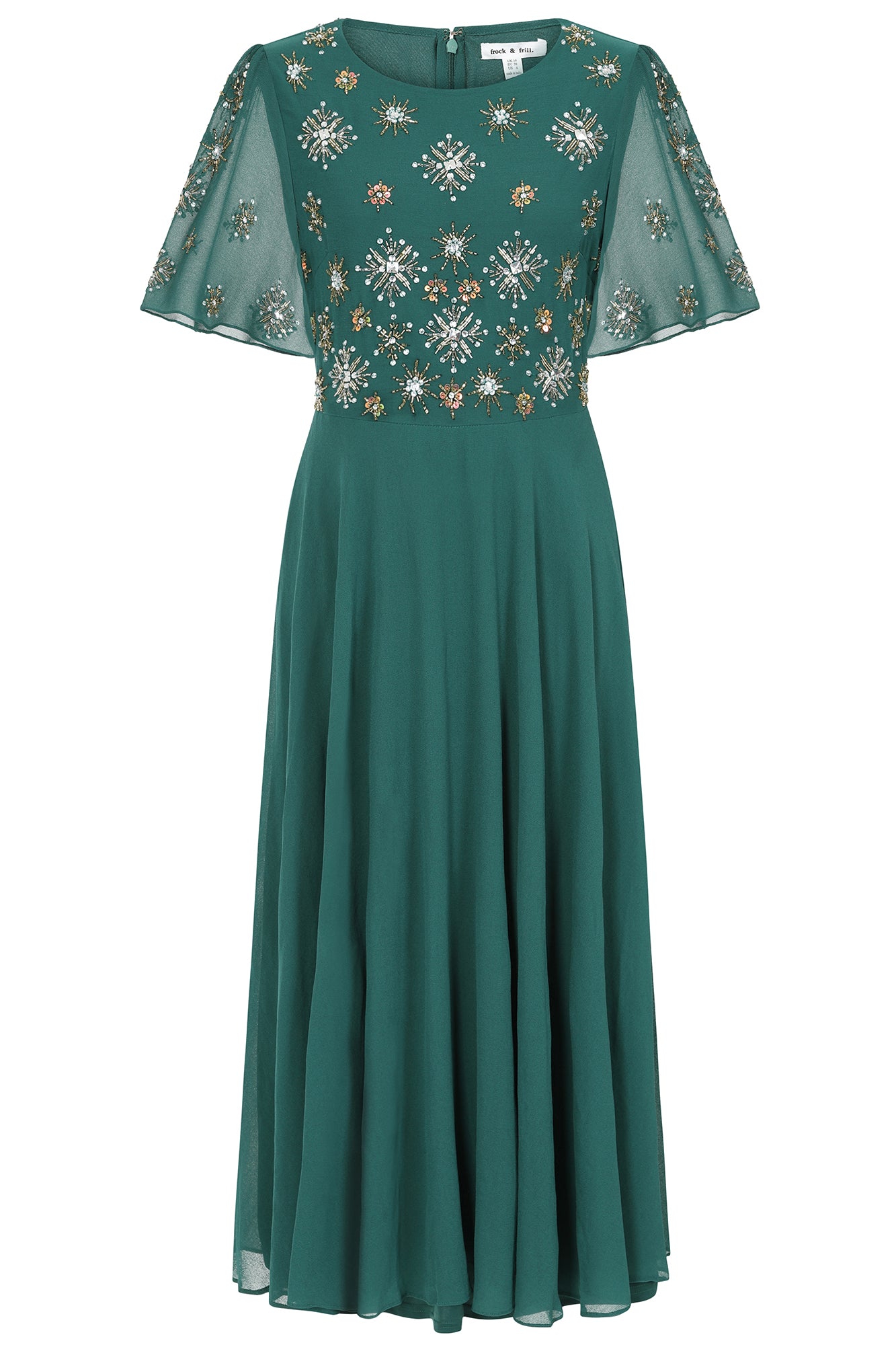 Women’s Kelby Embellished Midaxi Dress - Alpine Green Small Frock and Frill