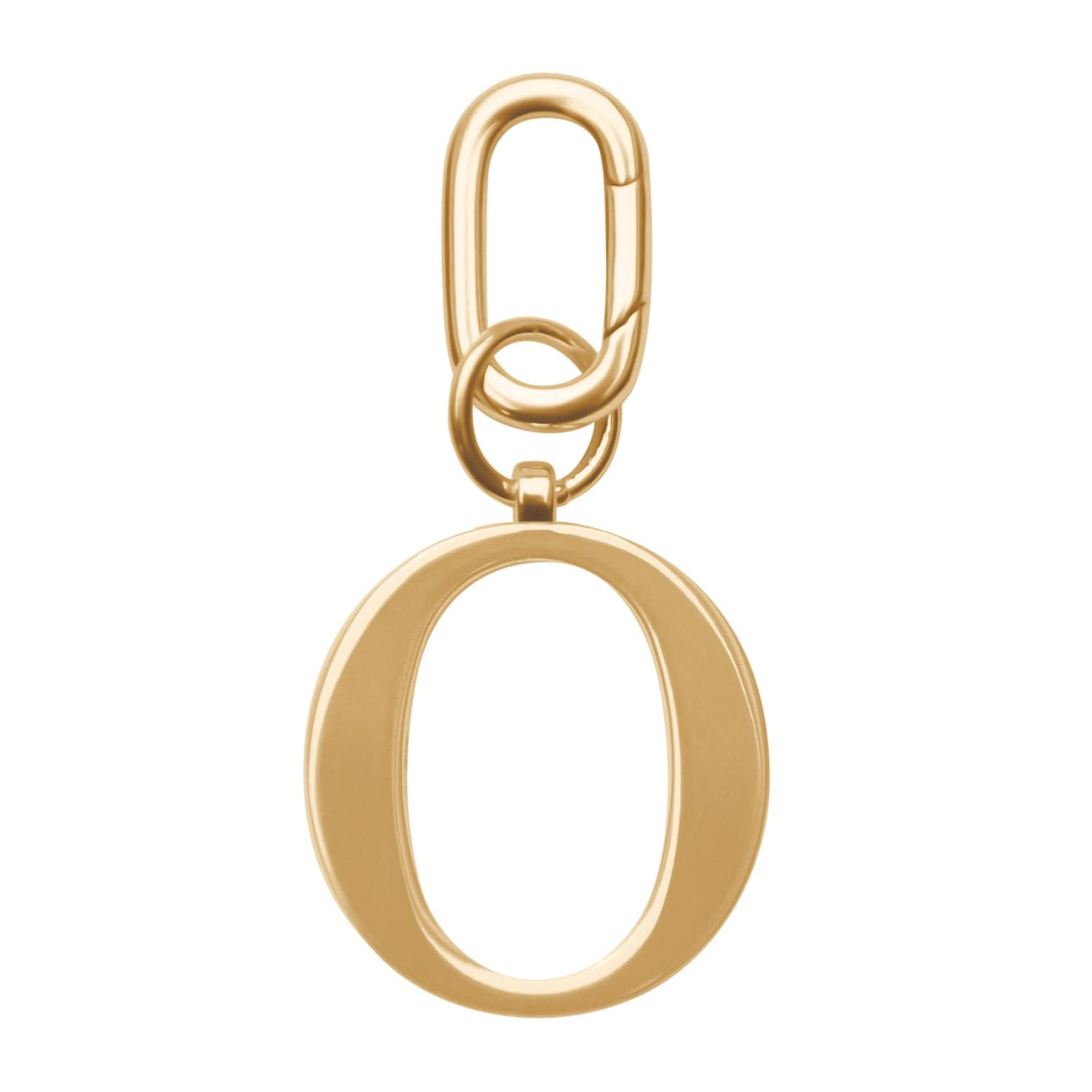 Gold Metal Letter Keyring - O One Size Jlr London