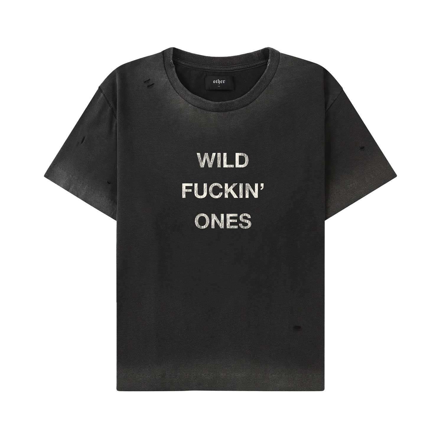 Women’s Black / Grey Wild Fuckin Ones Slogan - Vintage T-Shirt - Heavy Relic Black Small OTHER UK