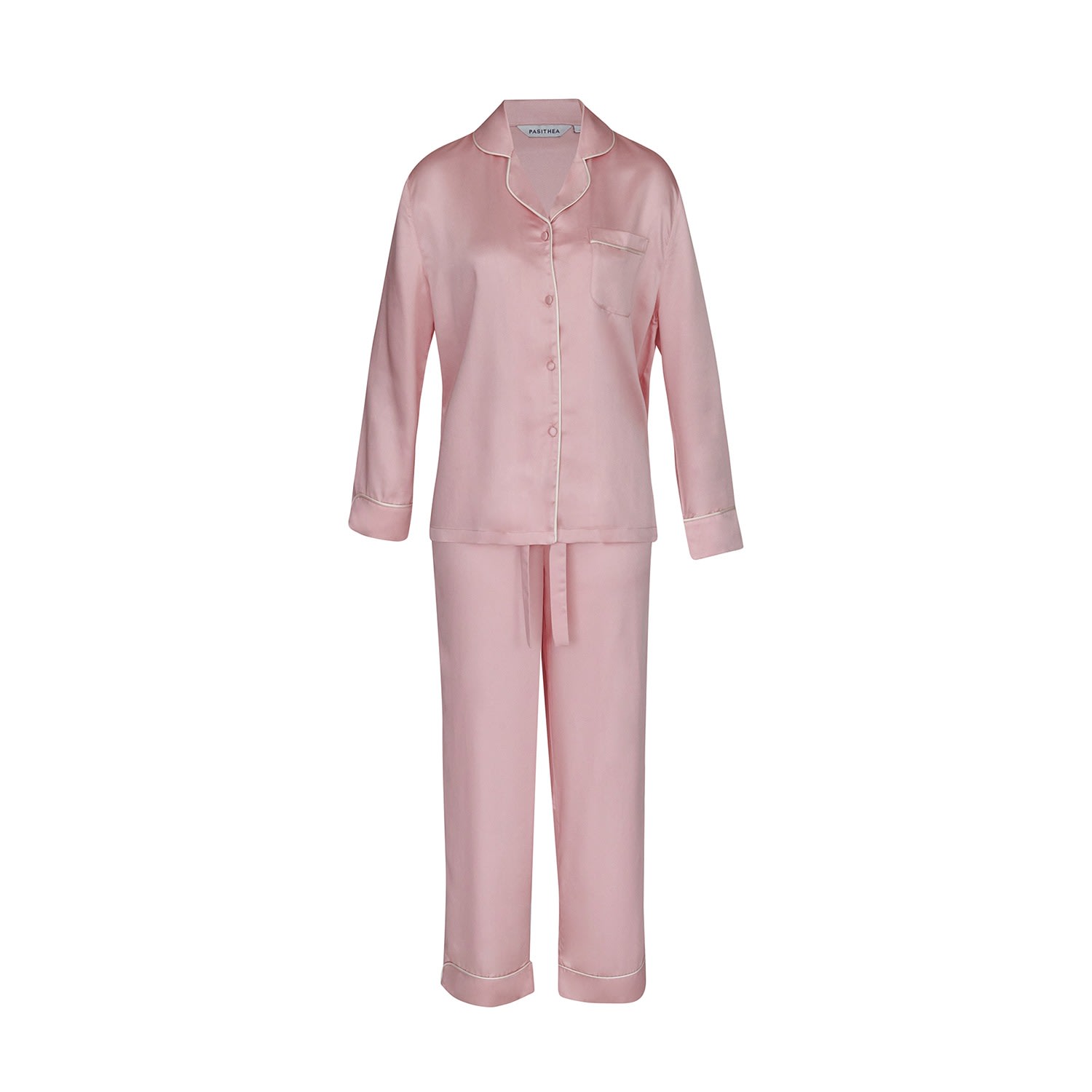 Women’s Pink / Purple Bamboo Long Pyjama Set In Pink Small Pasithea Sleep