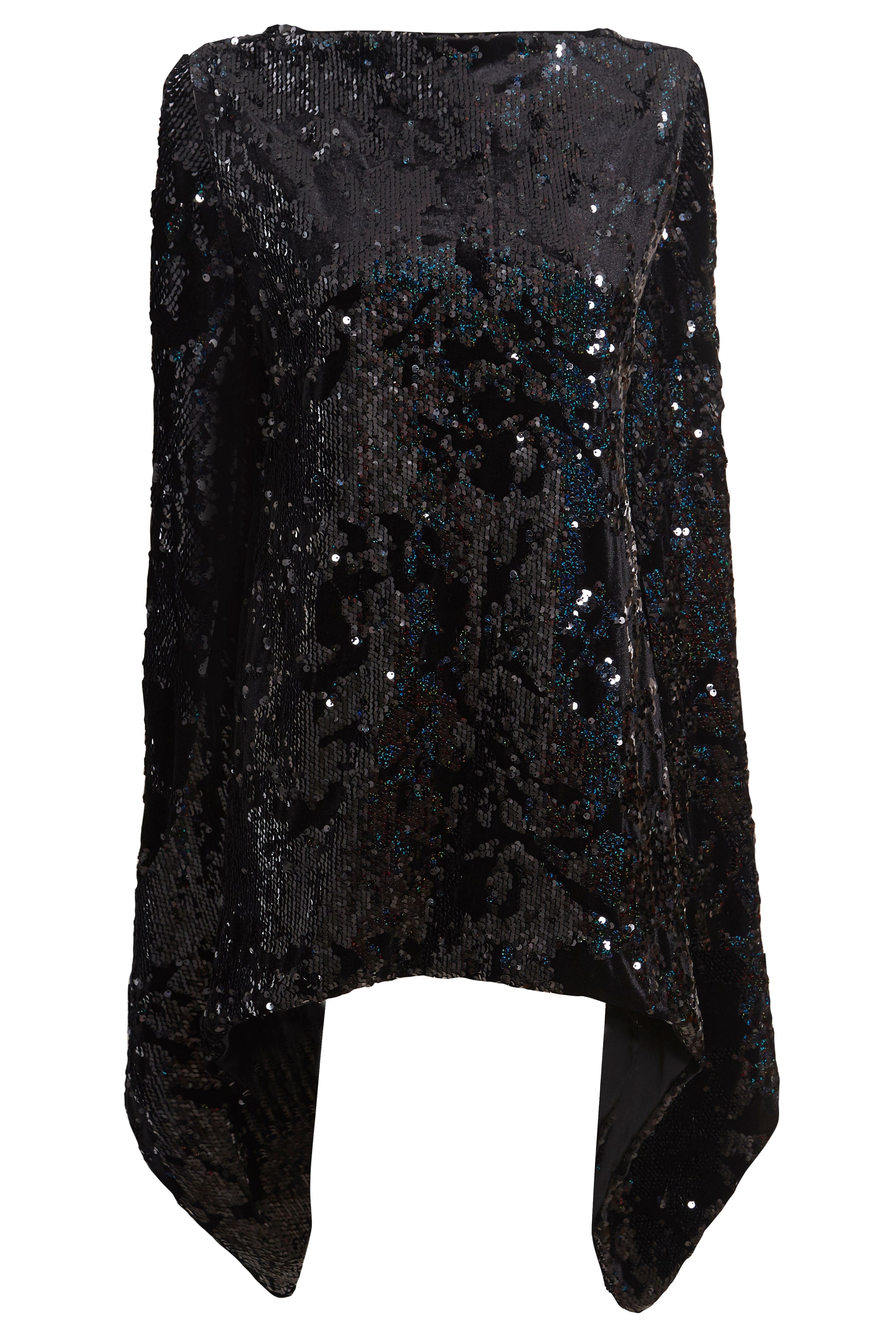 Women’s Sequin Black Open Back Top Xs/S Sarvin