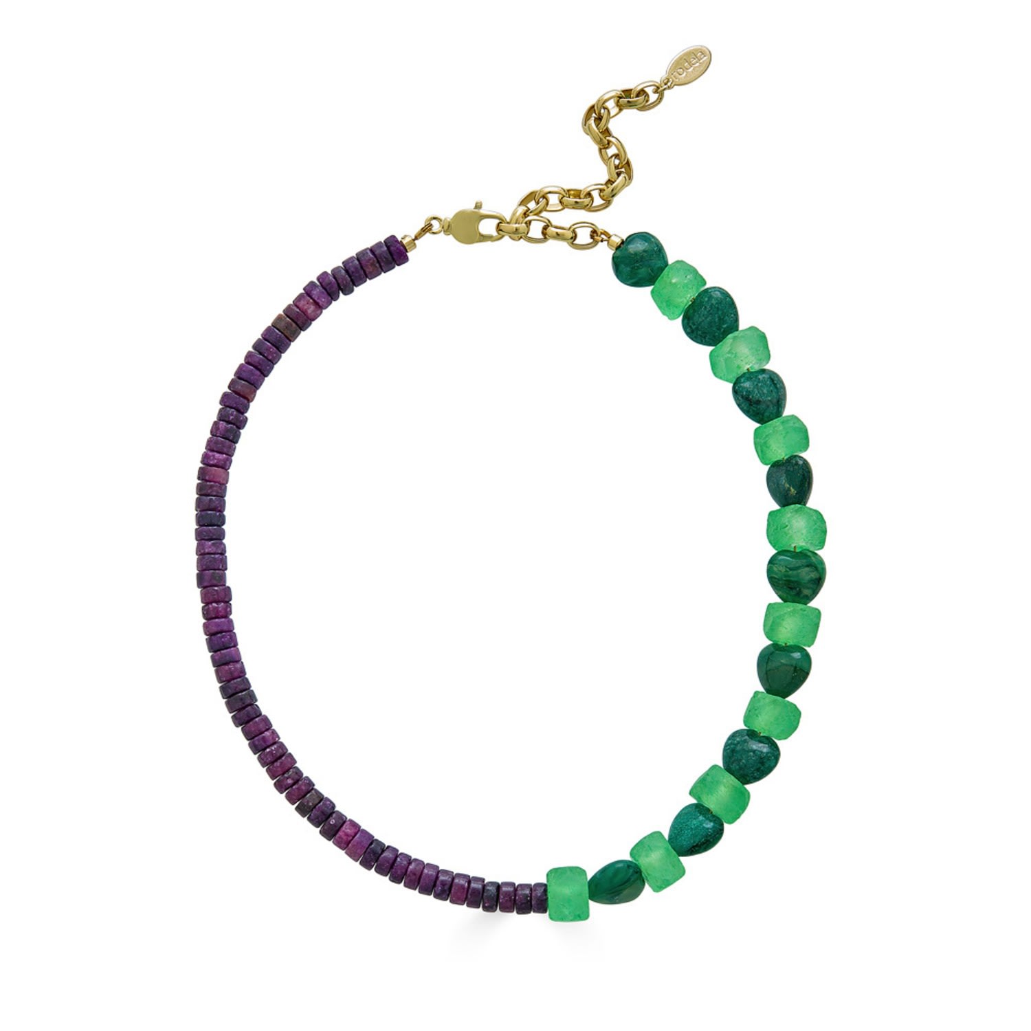 Women’s Green / Pink / Purple Emma Lepidolite And African Jade Necklace Rodela