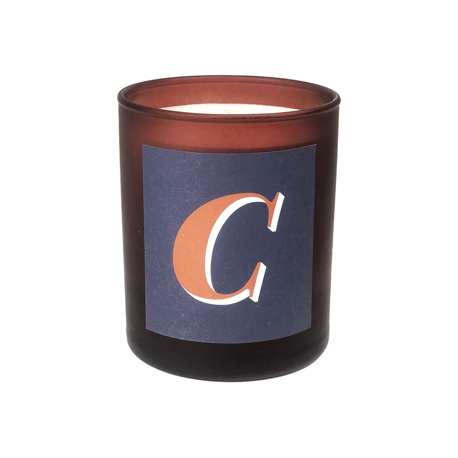 Blue Initial C Candle - Luna Refillable Large Alphabet Candle Little Karma Co. Ltd