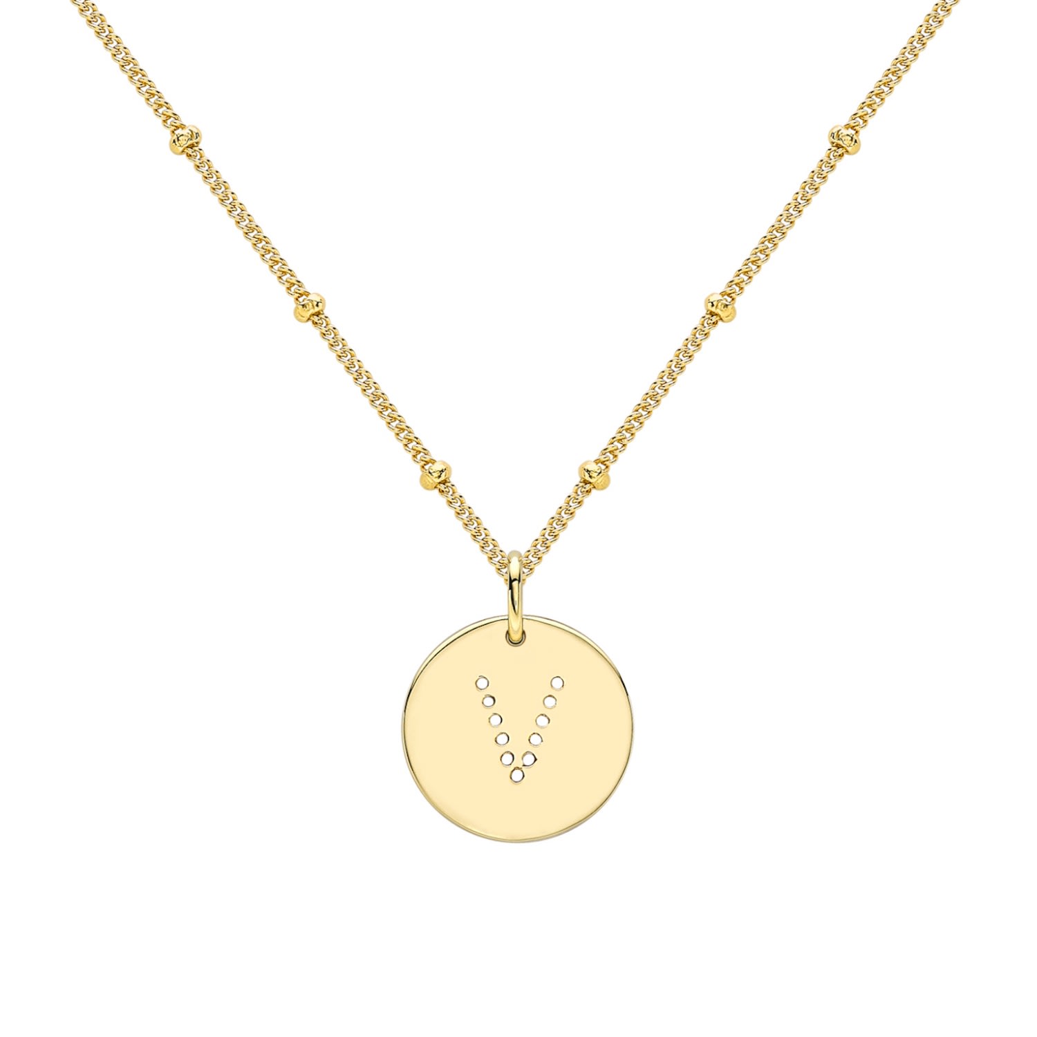 Women’s Gold Alphabet V Necklace Neola Design