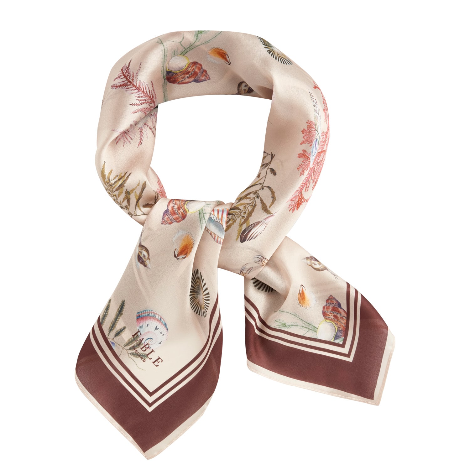 Women’s Neutrals Whispering Sands Square Scarf - Cream Fable England
