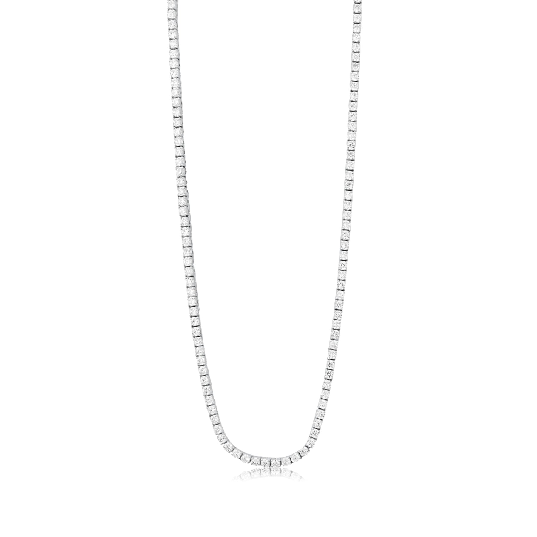 Women’s Two Mm Classic Tennis Necklace - Silver Shymi