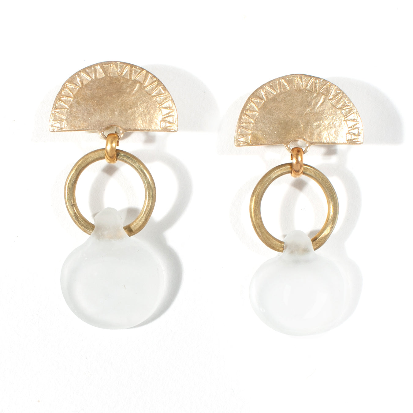 Women’s Gold / White Dawn Earring Castlecliff