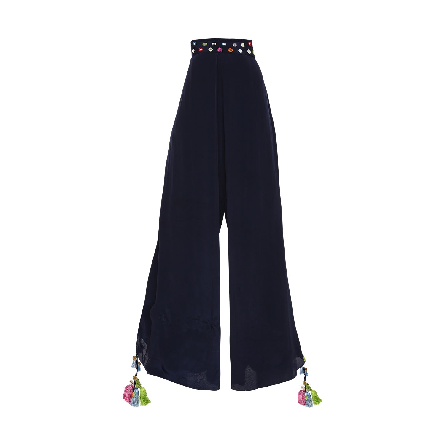 Women’s Navy Blue Mirror Embroidered Jumpsuit Extra Small Style Junkiie