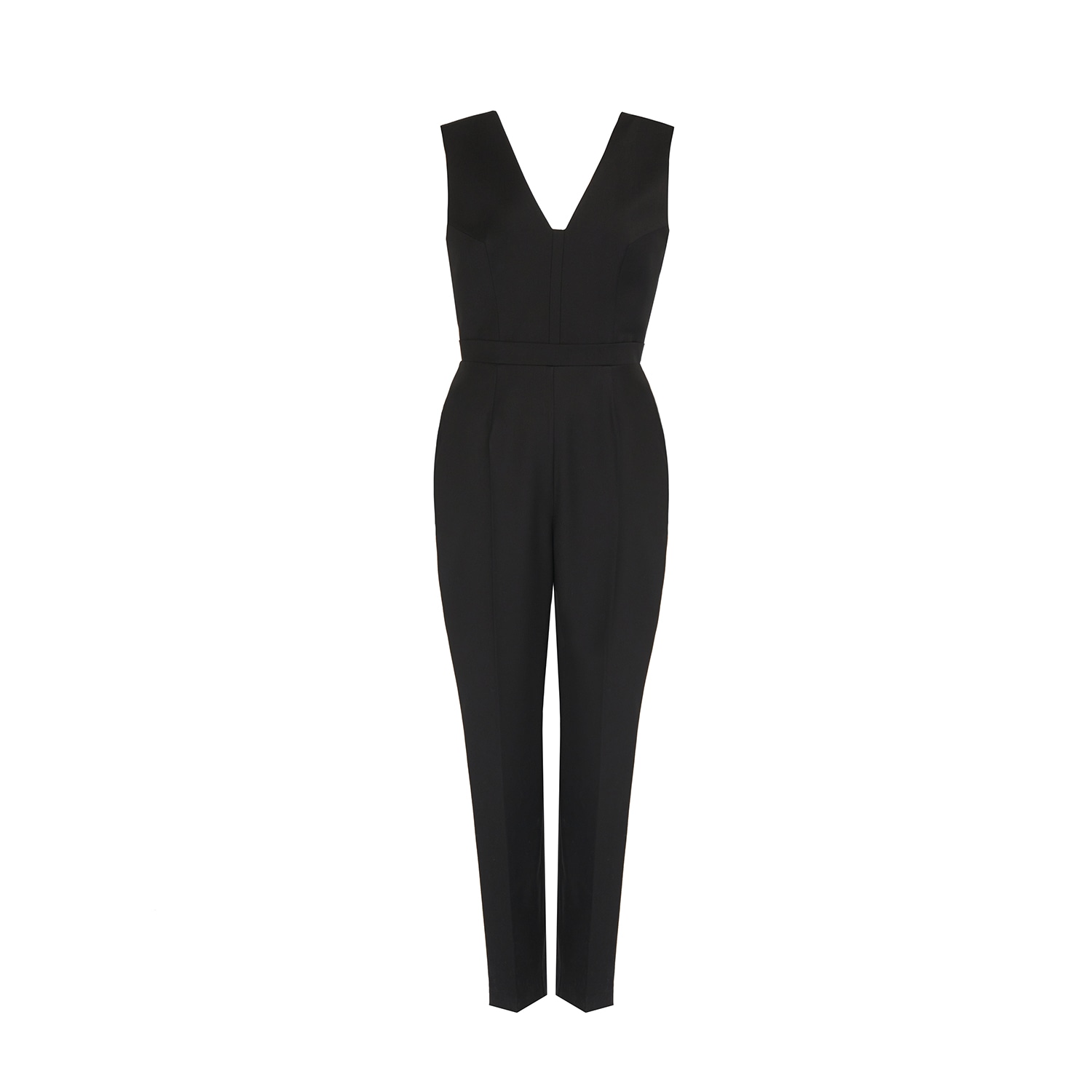 Women’s V-Neck Sleeveless Black Jumpsuit Xxs Rue Les Createurs