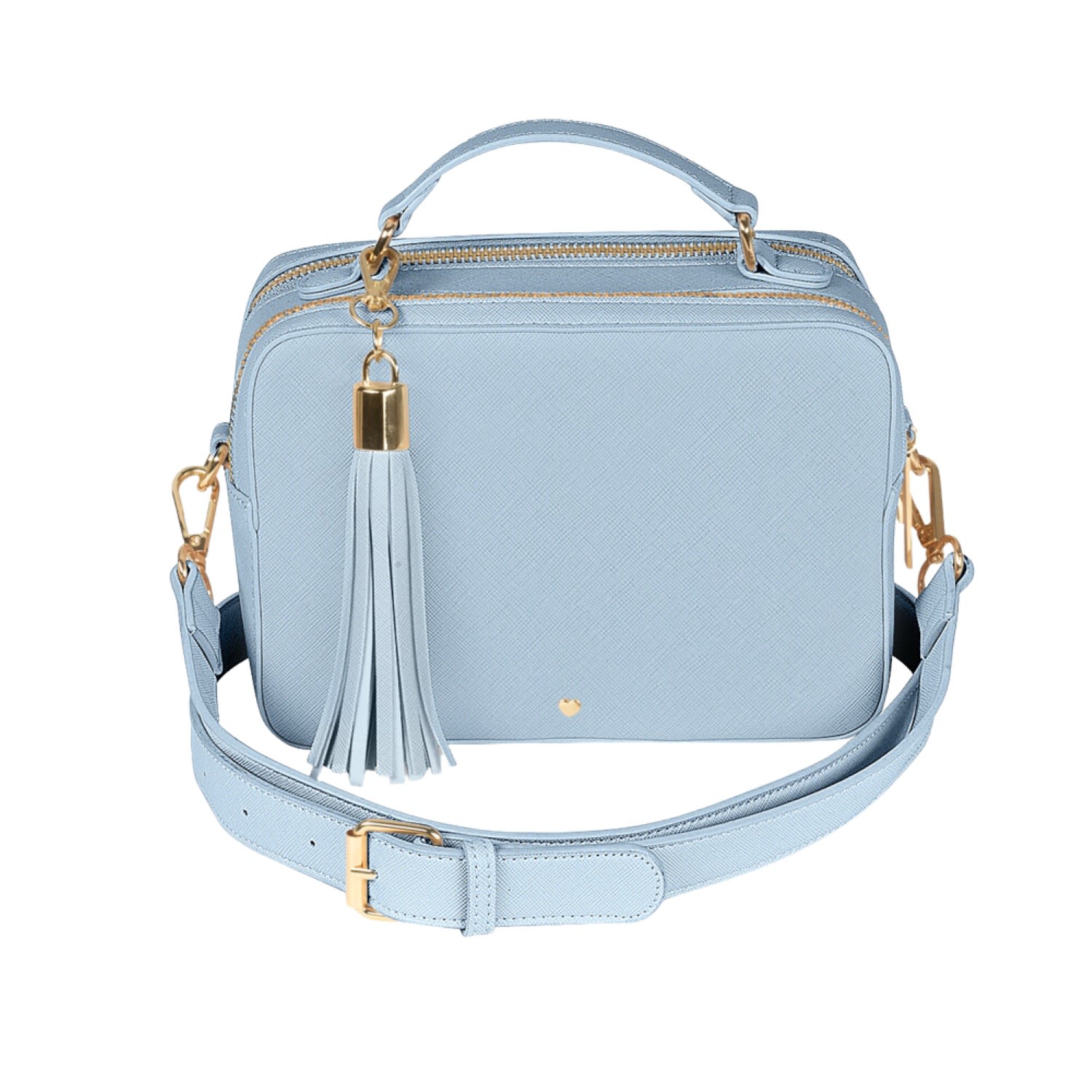 Women’s Luxe Hudson Vegan Leather Bag - Powder Blue One Size Jlr London