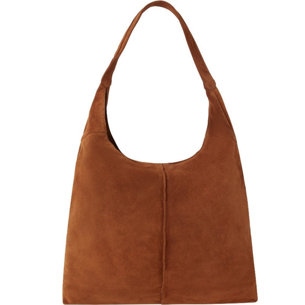 Women’s Neutrals / Brown Camel Soft Suede Leather Hobo Shoulder Bag Bxxex One Size Brix+Bailey