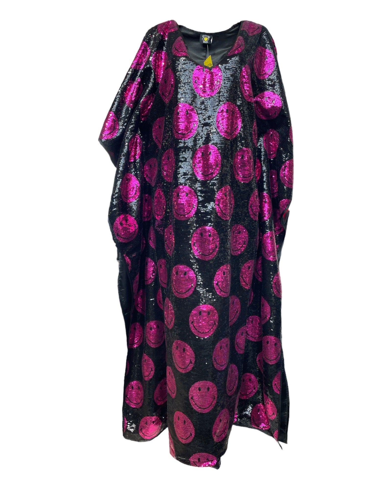 Women’s Black / Pink / Purple Any Old Iron X Smiley Pink Kaftan One Size