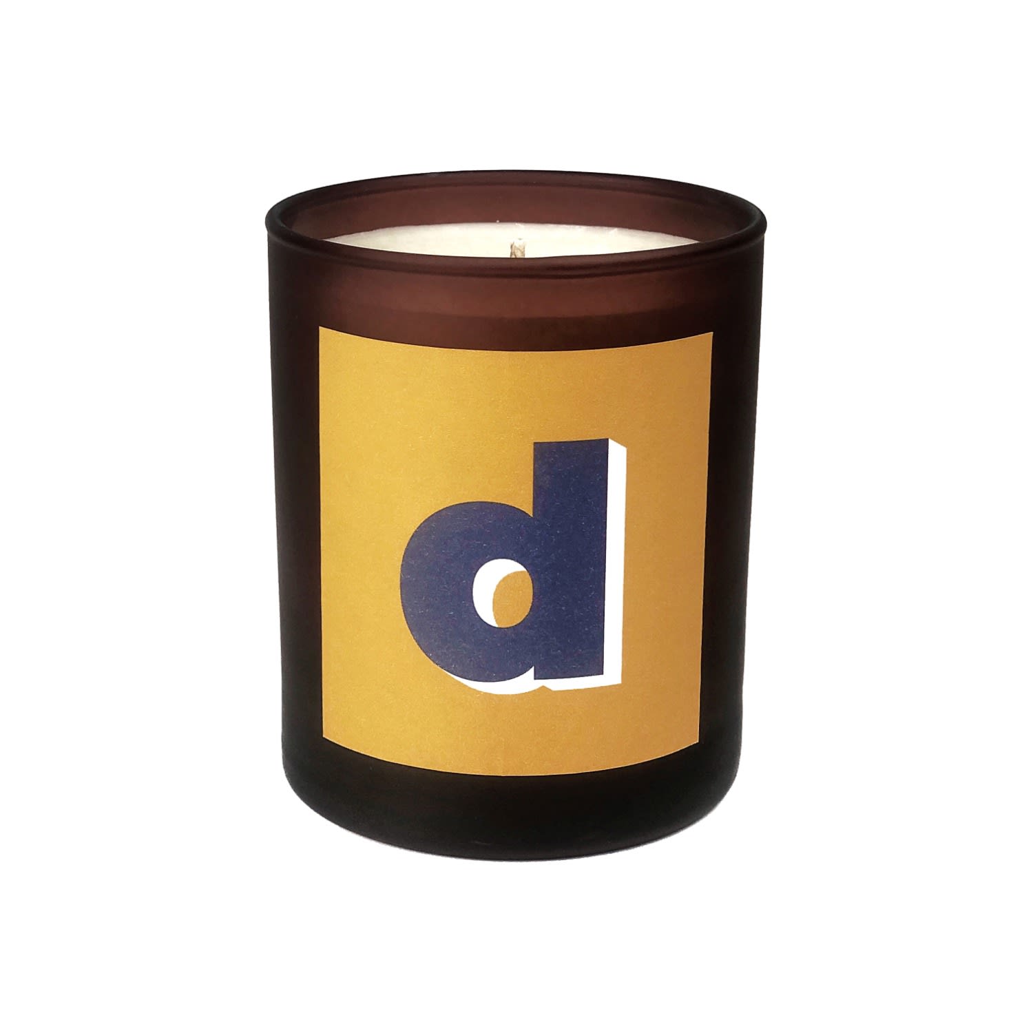 Yellow / Orange Initial D Candle - Nom Refillable Large Alphabet Candle Little Karma Co. Ltd