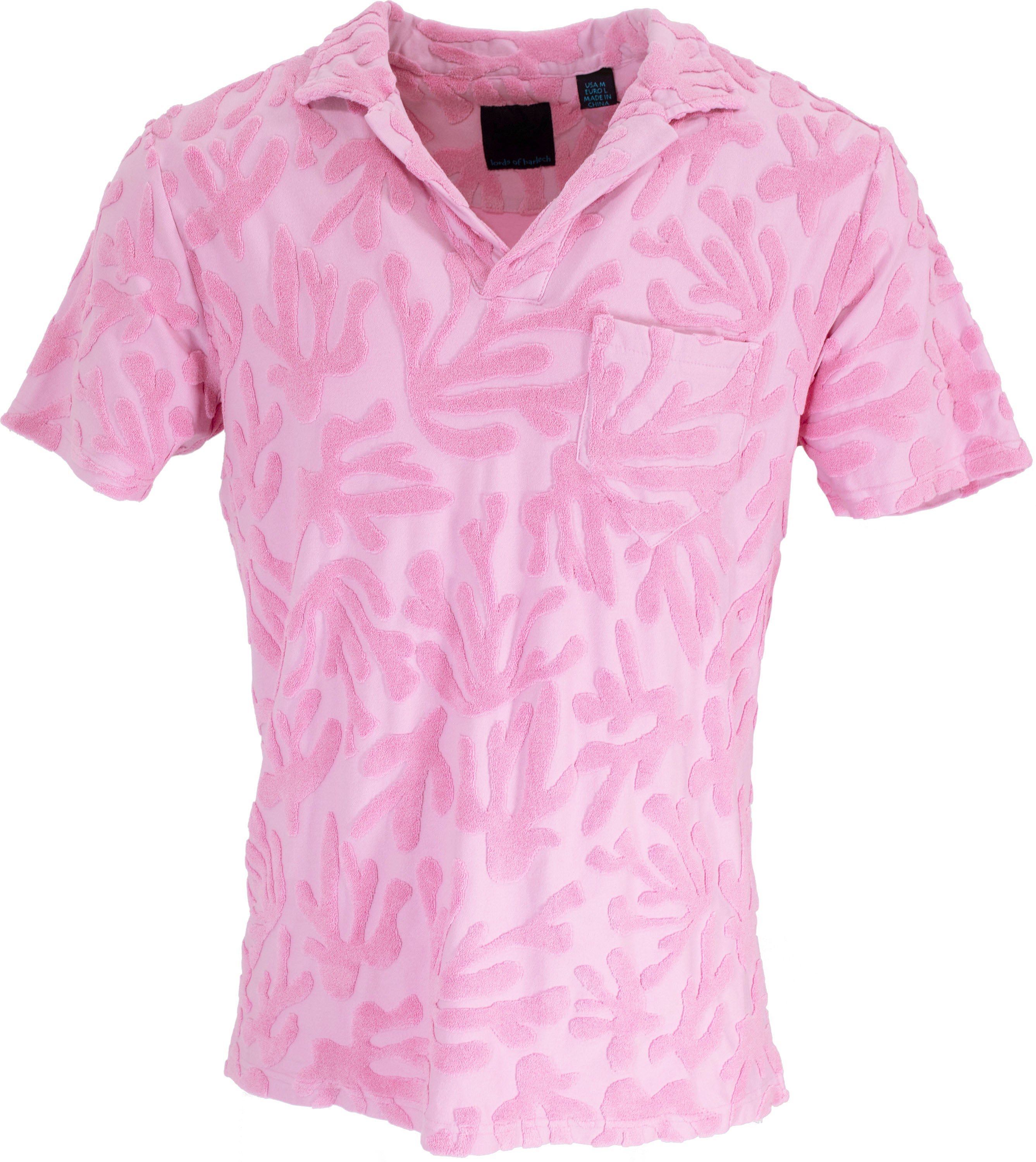 Men’s Pink / Purple Johnny Coral Towel Polo Shirt - Pink XXL Lords of Harlech