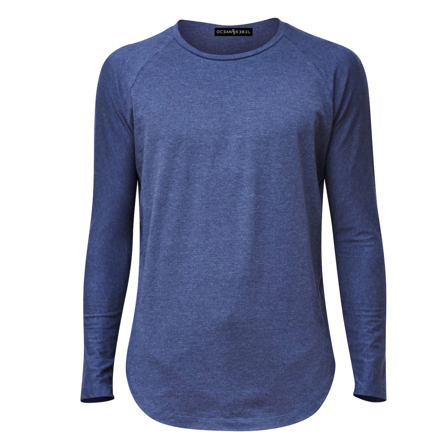 Men’s Blue Long Sleeve Scoop Comfort T-Shirt - Ocean Extra Large Ocean Rebel