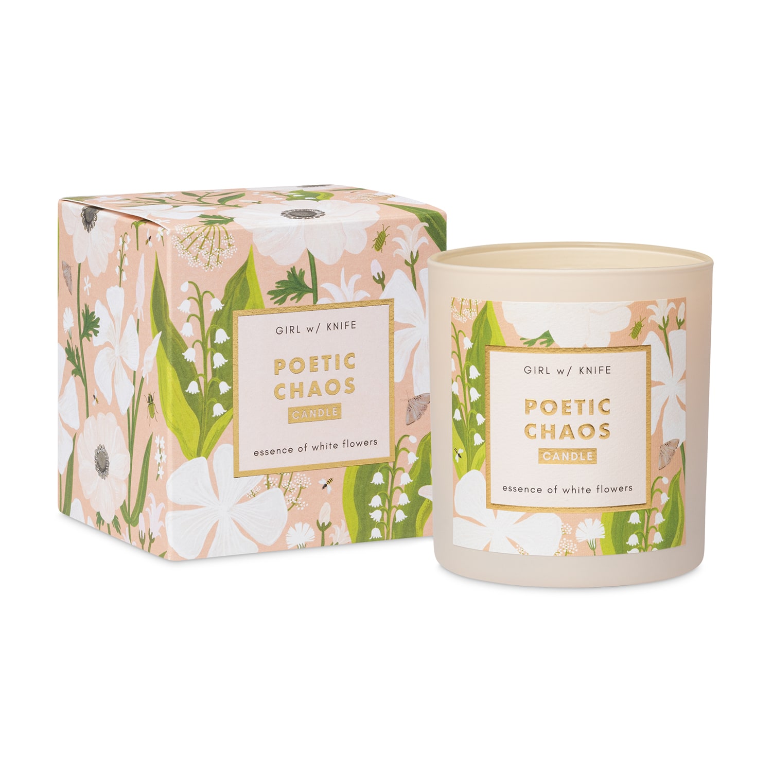 Poetic Chaos Candle - Essence Of White Flowers Girl W/ Knife