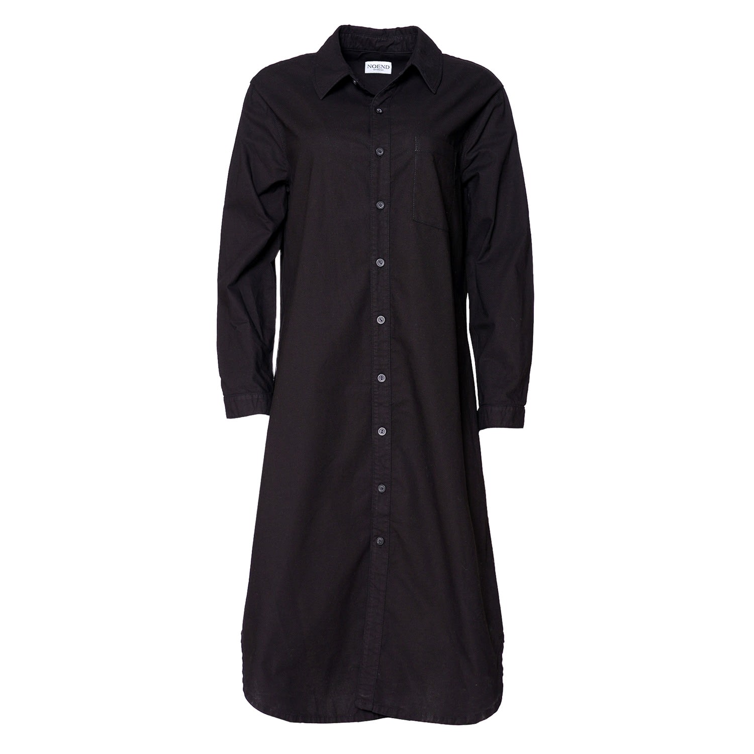 Women’s Makenzie Linen Shirt Dress In Black Small Noend Denim