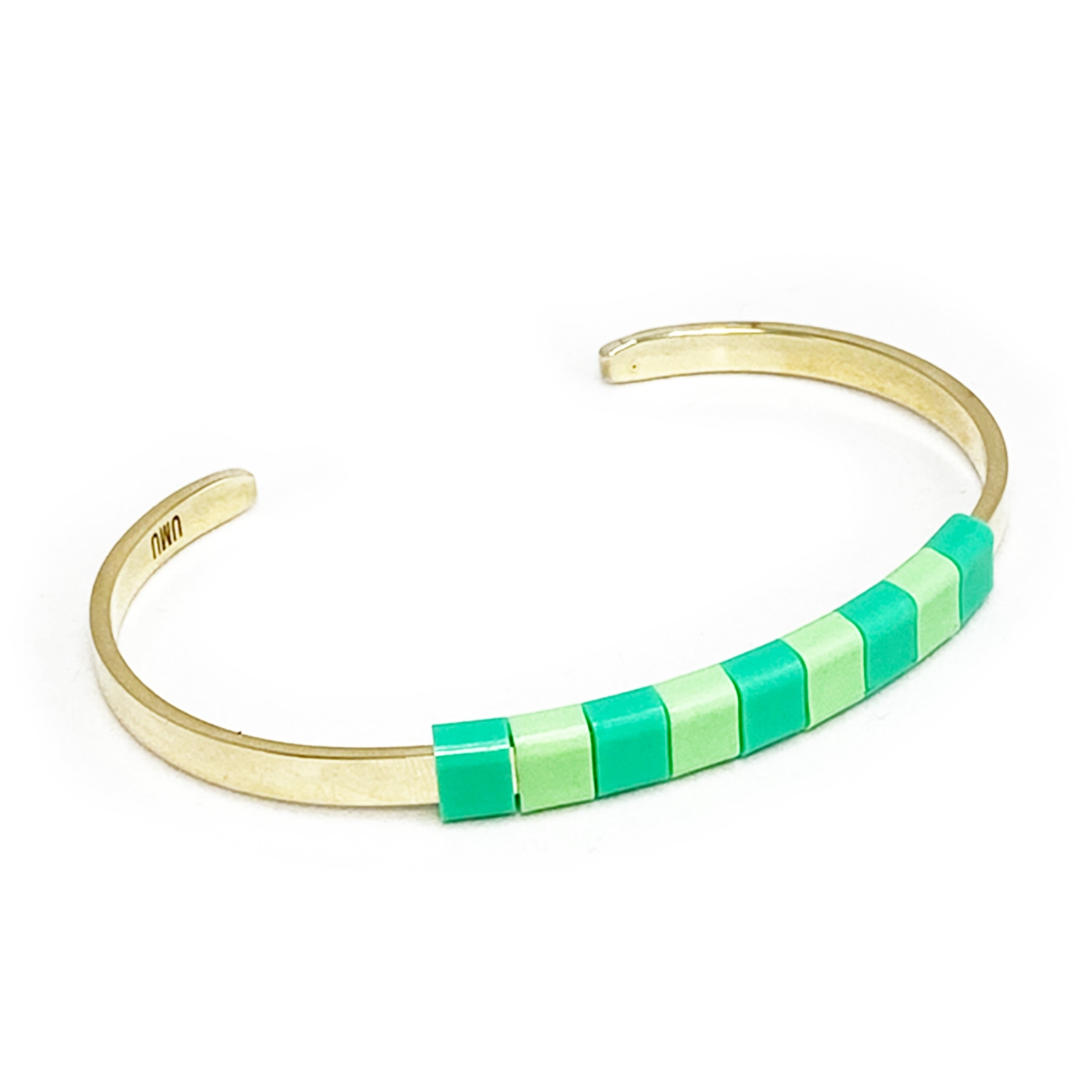 Women’s Green Baekke Brass Bracelet - Clear Water